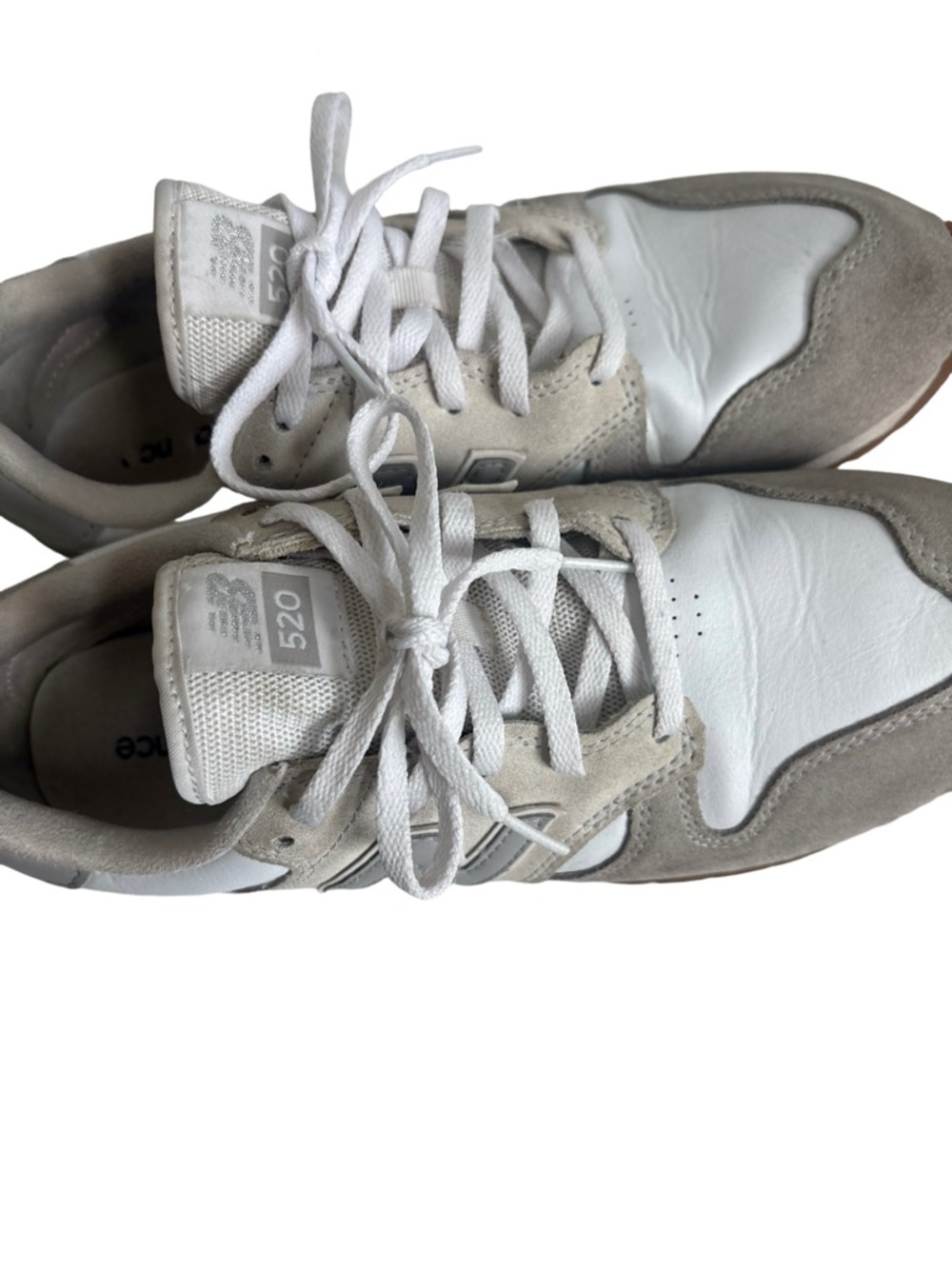 New Balance 520 Sneakers Gray White Suede Running Shoes Womens 8.5 - Picture 6 of 9